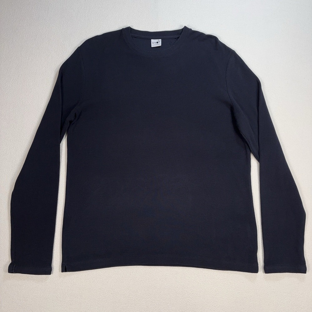 NN07 No Nationality Clive Waffle Knit T-Shirt Men's M/L* Black Soft Tee *READ*